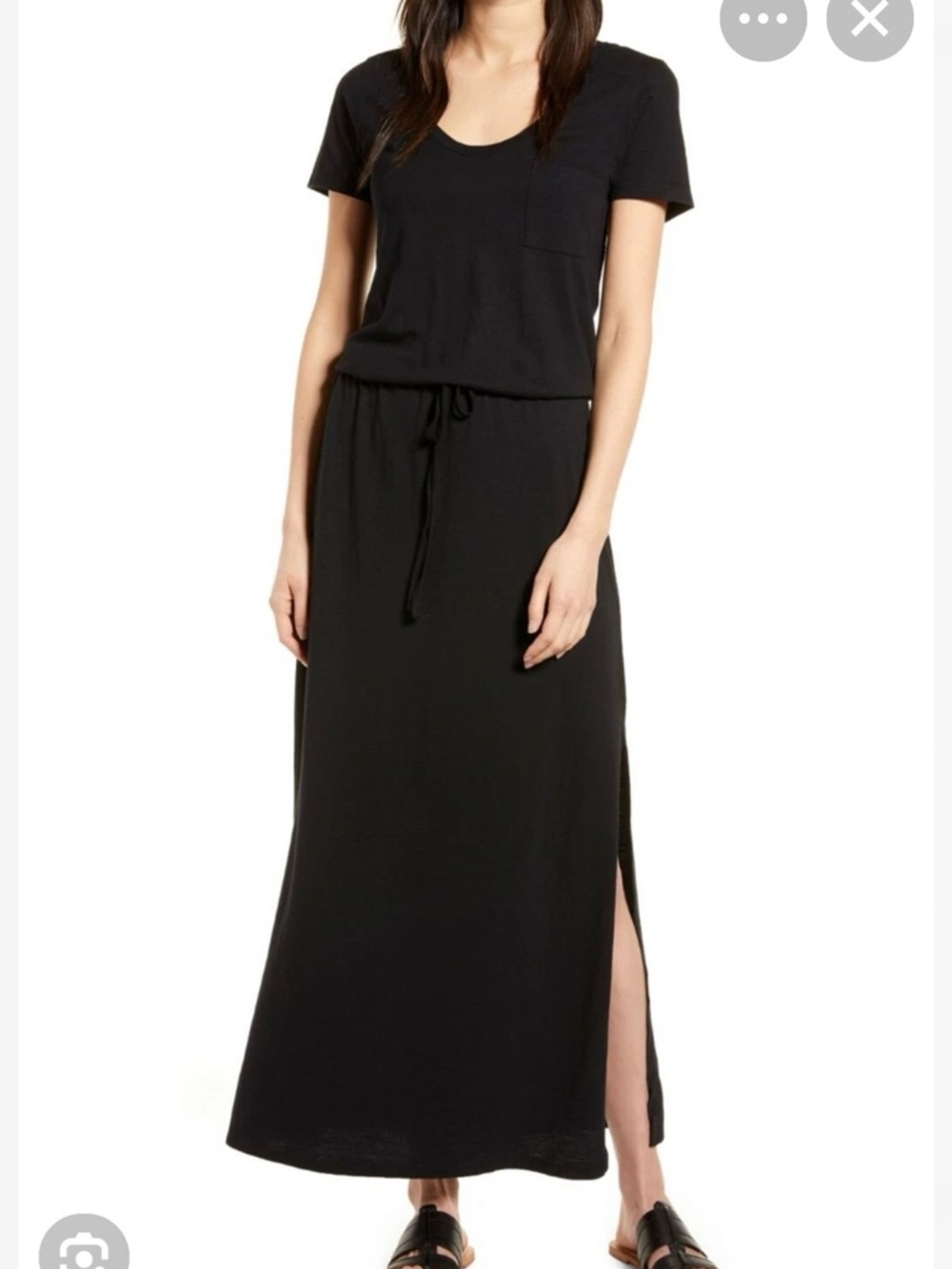 Caslon Black Short-Sleeve Maxi Dress ~ Size XXL Graduation, Work, Everyday, Soft